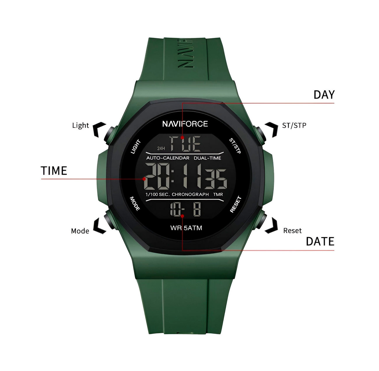 Reloj Naviforce Deportivo Nf7117 Digital